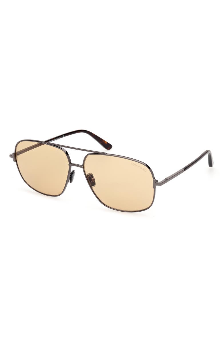 TOM FORD Tex 62mm Navigator Sunglasses, Alternate, color, 