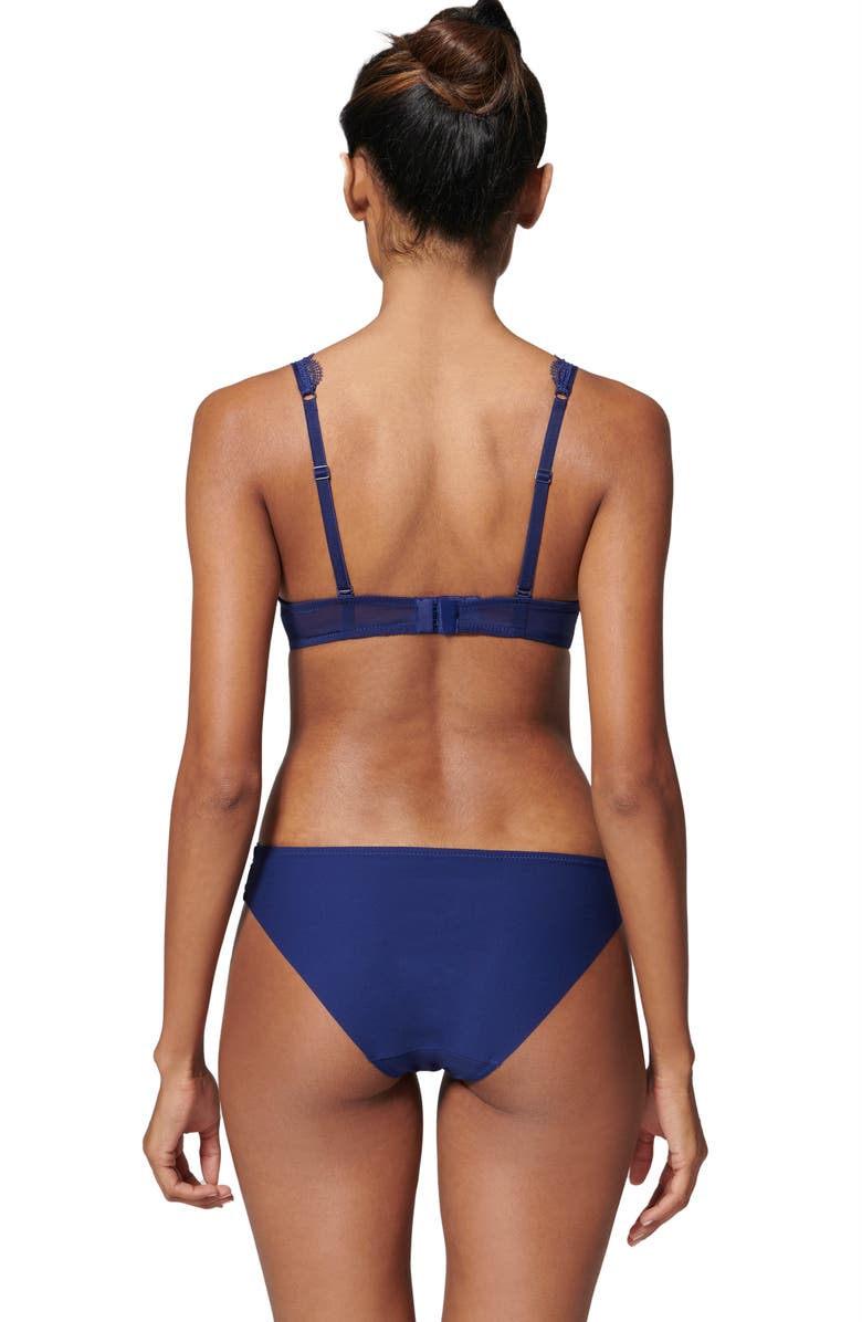 Simone Perele Singuliere Underwire Padded Push-Up Bra, Alternate, color, Midnight