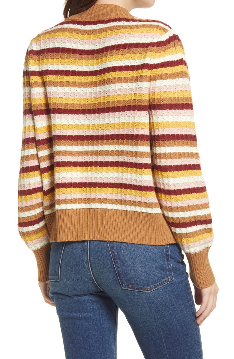 Treasure & Bond Stripe Cotton Blend Sweater, Alternate, color,