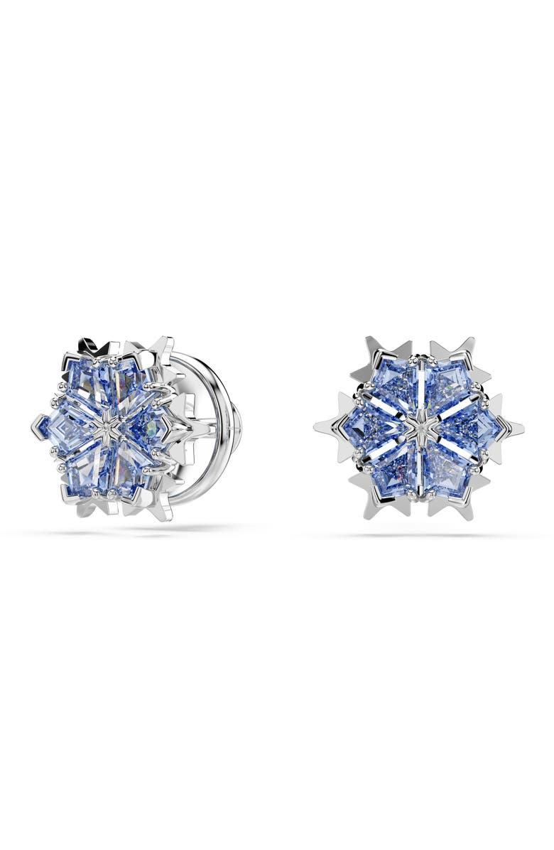 Swarovski Magic Stud Earrings, Main, color, Blue