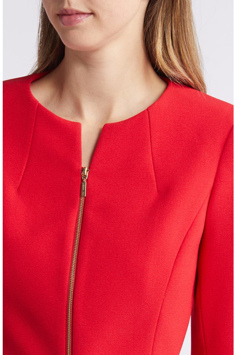 Two-Piece Jacket & Skirt Set, Alternate, color, RED