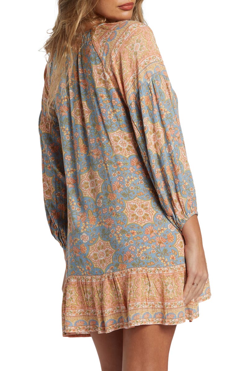 Billabong She's a Dreamer Long Sleeve Shift Dress, Alternate, color, 