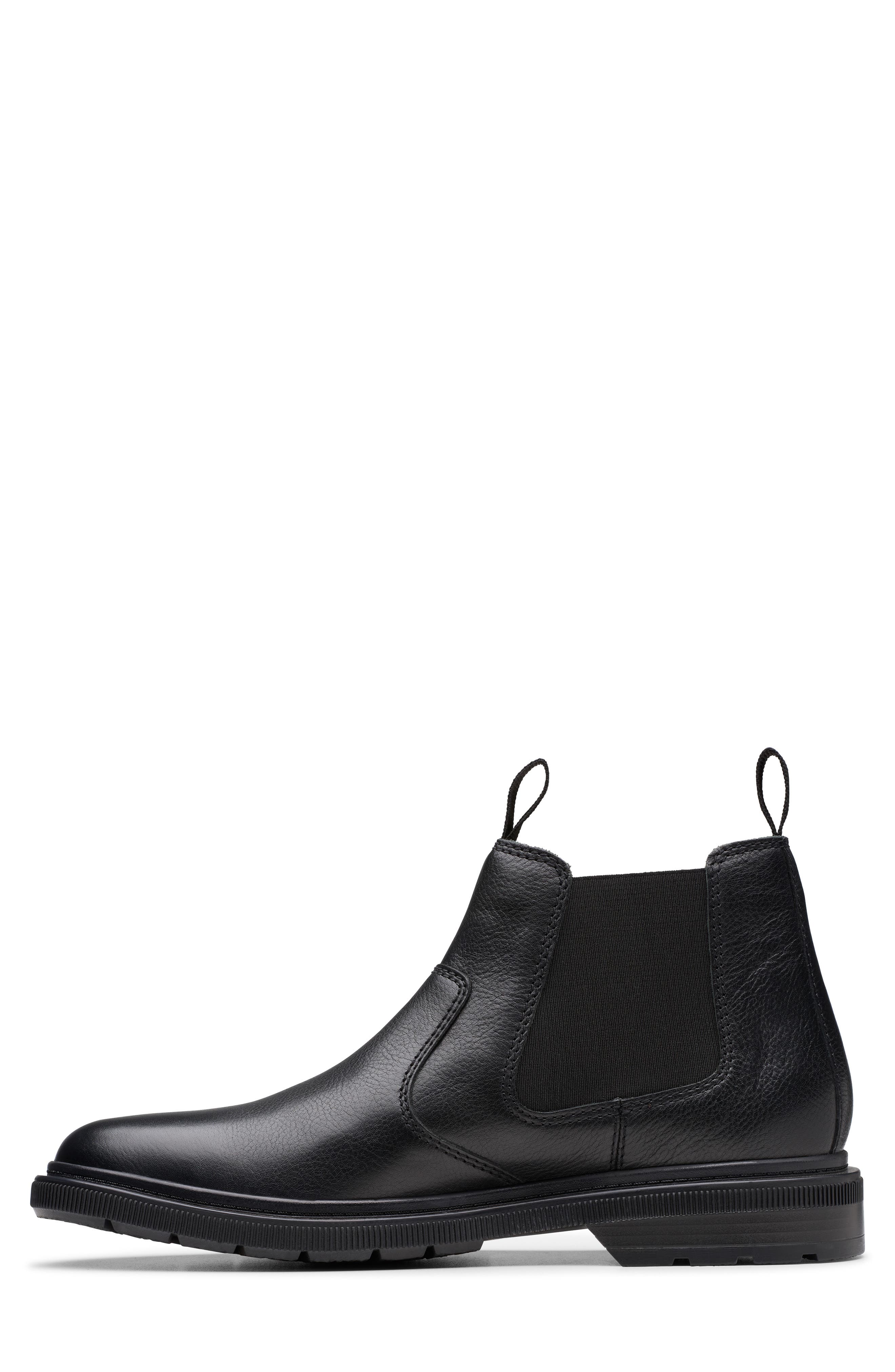 Burchill Up Chelsea Boot, Alternate, color, BLACK LEATHER