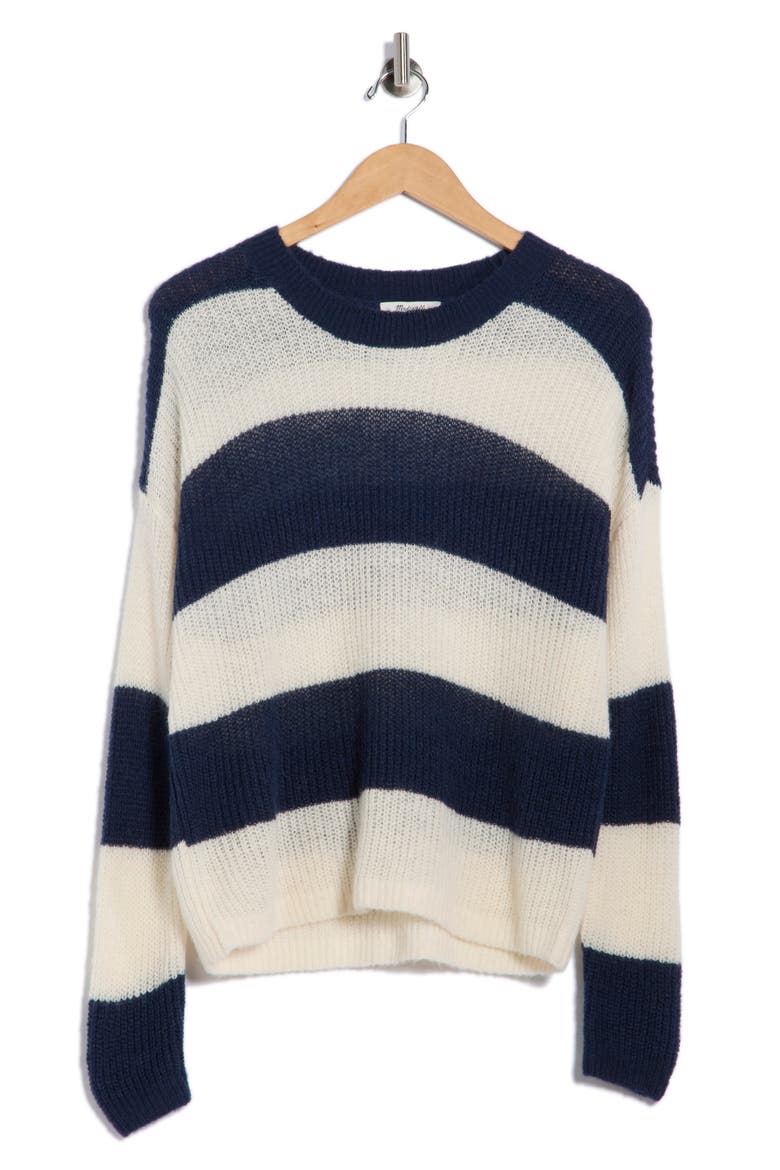 Rosario Stripe Sweater, Alternate, color, CLASSIC INDIGO