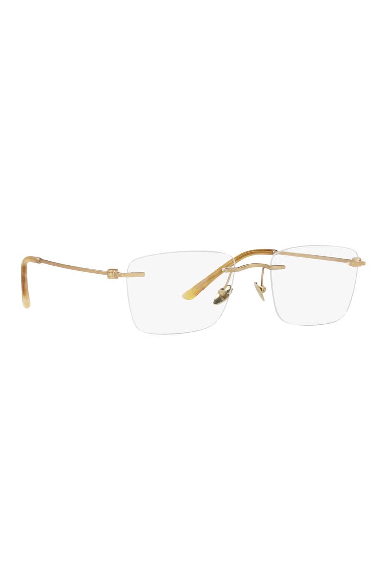 55MM RECTANGLE, Alternate, color, MATTE PALE GOLD / DEMO LENS