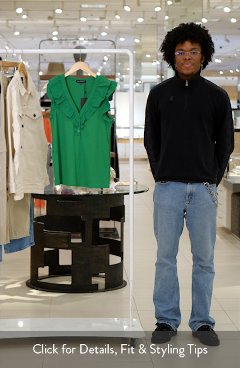 Ruffles for Days Mixed Media Top, sales video thumbnail