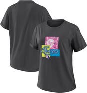 WEAR by Erin Andrews Women's WEAR by Erin Andrews Charcoal Texas Rangers Domestic Box Color Boyfriend T-Shirt