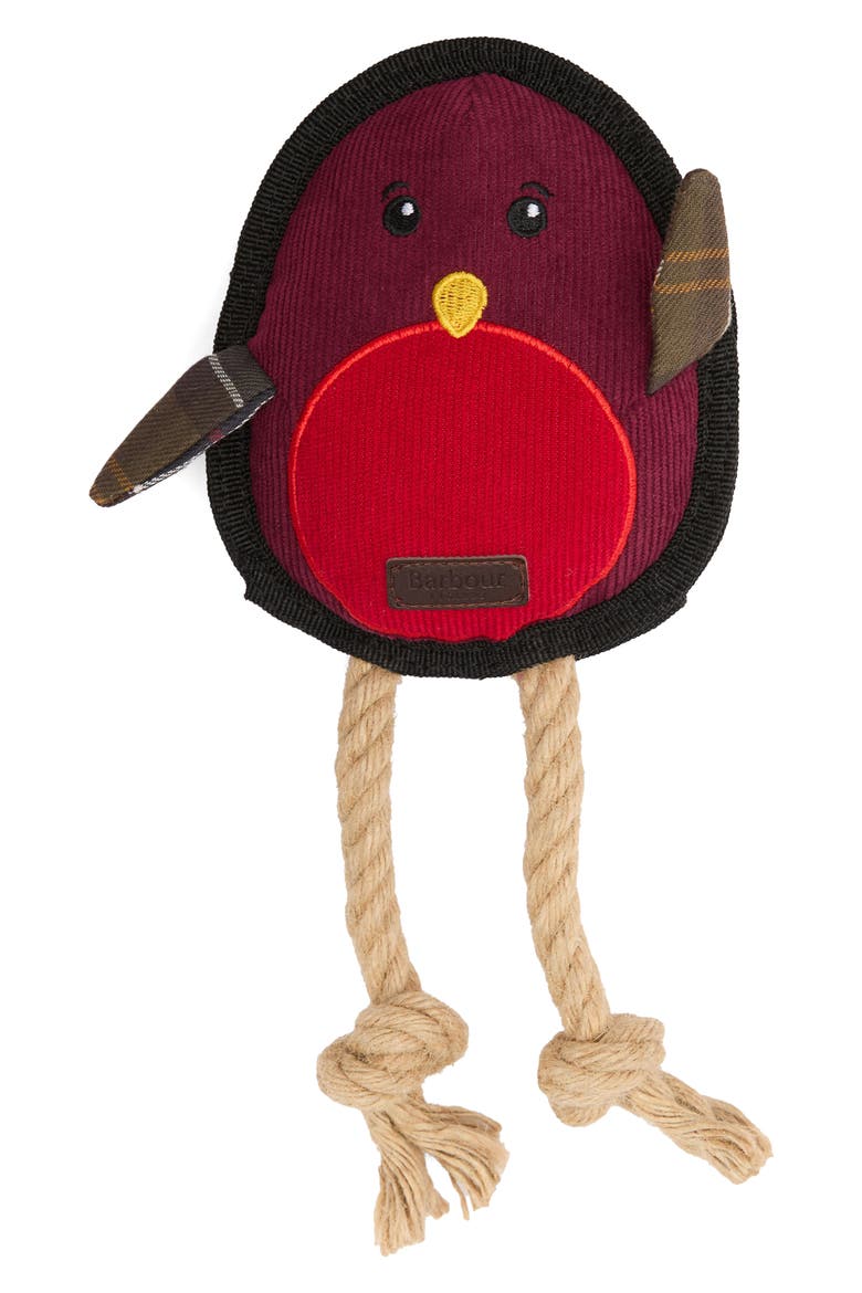 Christmas Robin Dog Toy, Alternate, color, BROWN/ RED