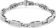 Haus of Brilliance 14K White Gold 2.00 Cttw Invisble-Set Princess Diamond Link Bracelet - 7.25"