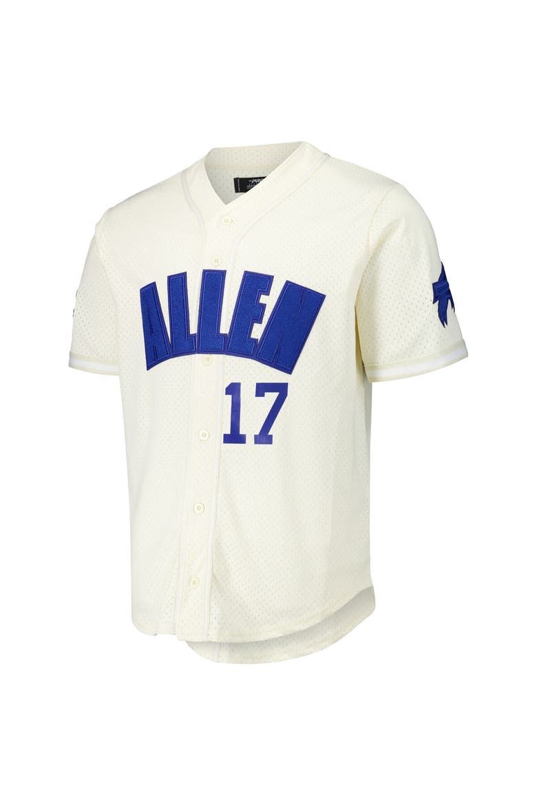 Men's Pro Standard Josh Allen Cream Buffalo Bills Name & Number Triple Tonal Button-Up Baseball Jersey, Alternate, color, Cream