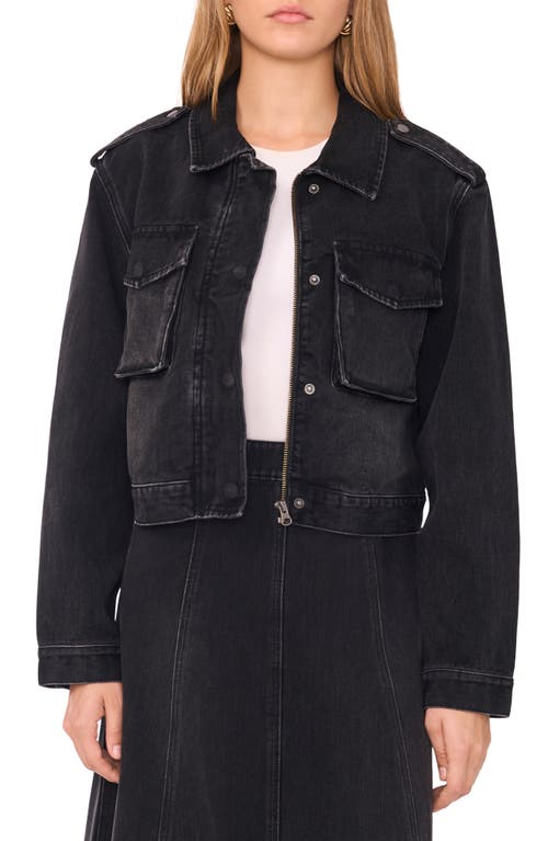 1.state Denim Jacket In Black