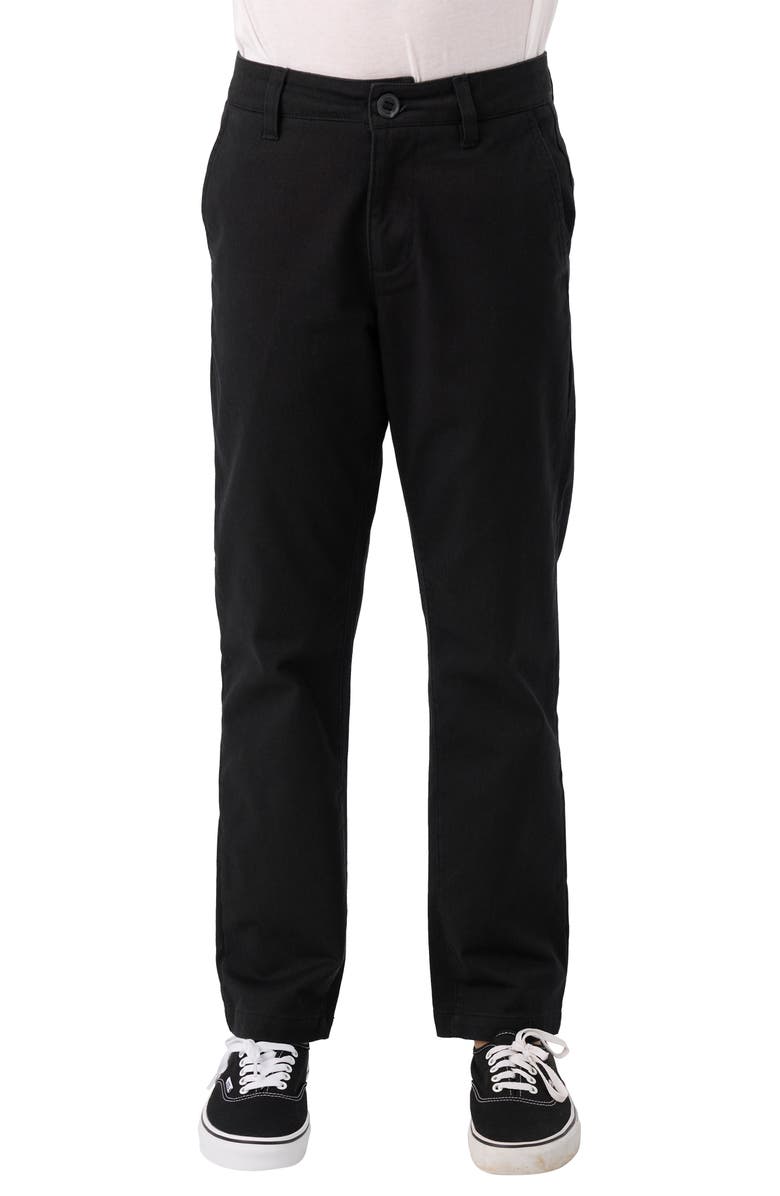 O'Neill Kids' Transporter Standard Fit Stretch Cotton Chinos, Main, color, Black