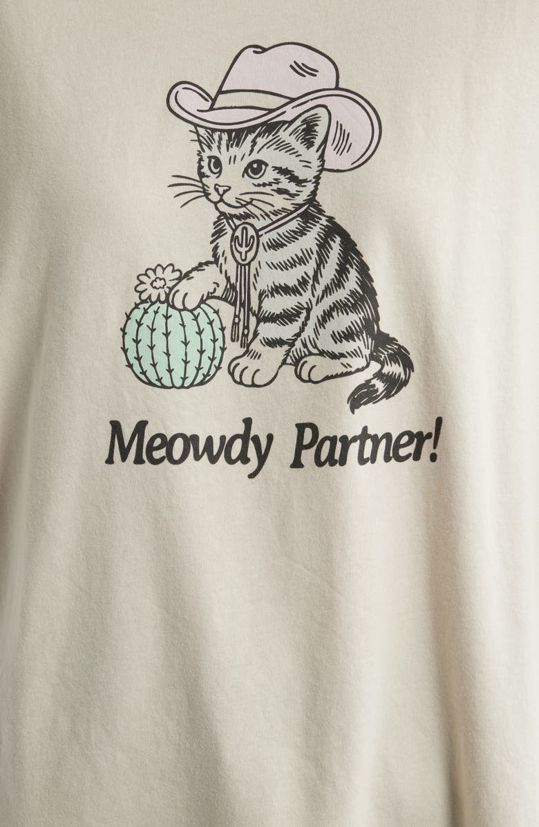 Junk Food Meowdy Partner Graphic T-shirt, Alternate, color, Birch
