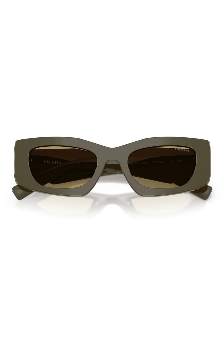 51mm Rectangular Sunglasses, Alternate, color, LAUREL / GREEN OLIVE