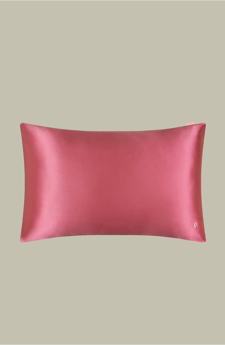 Lilysilk Hope's Comfort Silk Pillowcase, Alternate, color, Ruby Pink