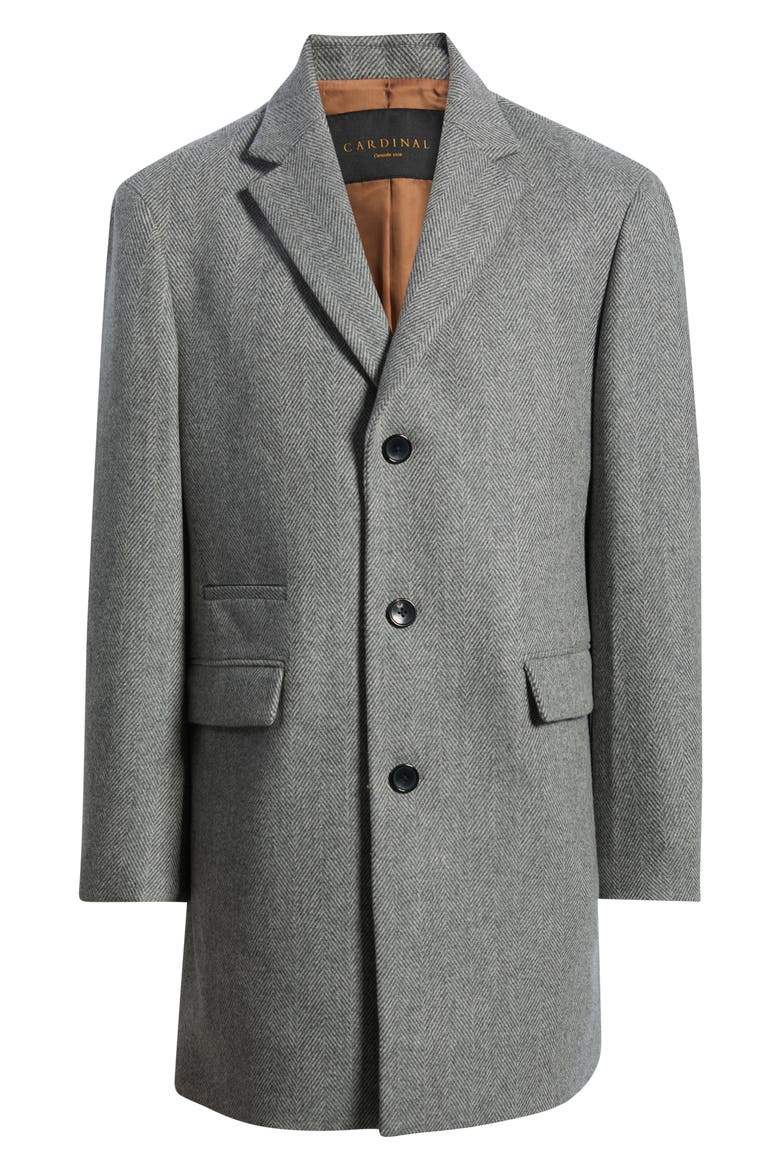 Sherwood Wool & Cashmere Overcoat, Alternate, color, GREY HERRINGBONE