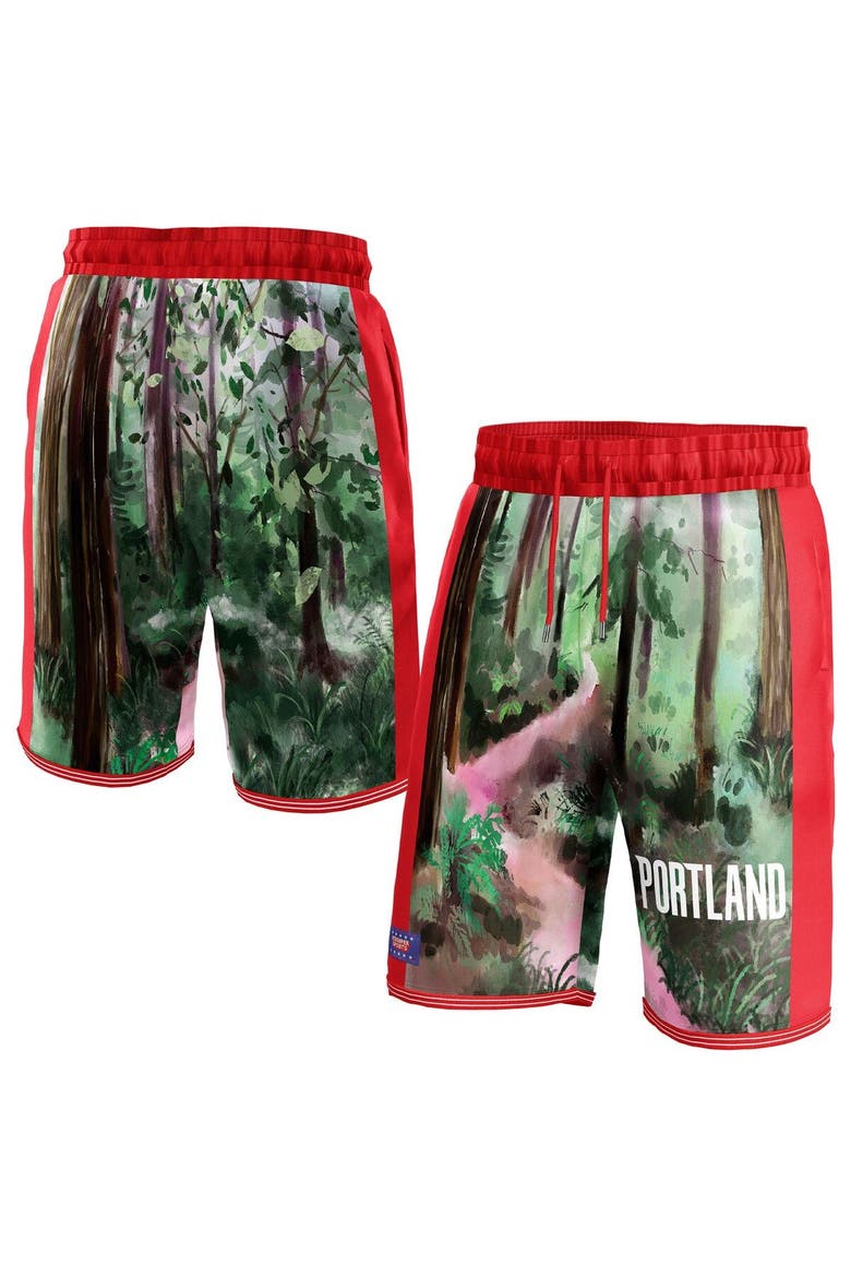 Unisex NBA & KidSuper Studios by Fanatics Black Portland Trail Blazers Hometown Shorts, Main, color, Black