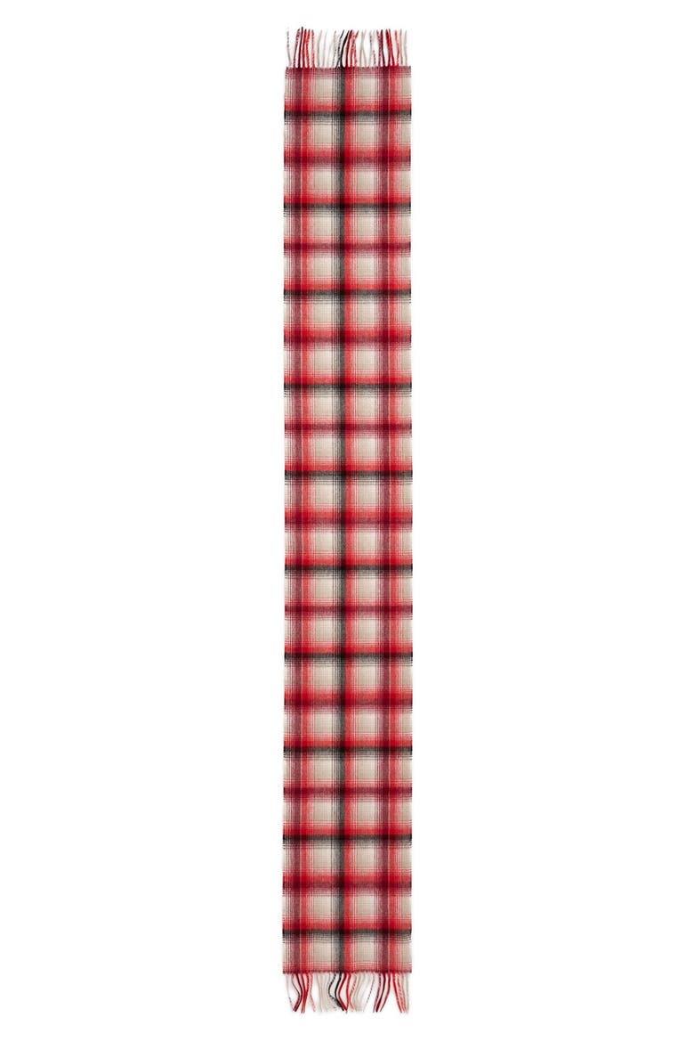 Heritage Plaid Cashmere Scarf, Alternate, color, RED COMBO