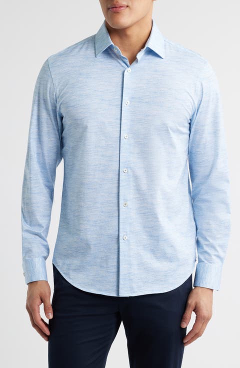 James OoohCotton® Space Dye Button-Up Shirt