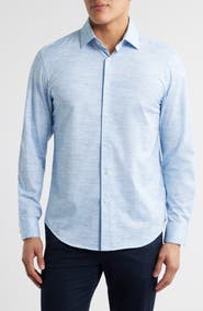 Bugatchi James OoohCotton® Space Dye Button-Up Shirt