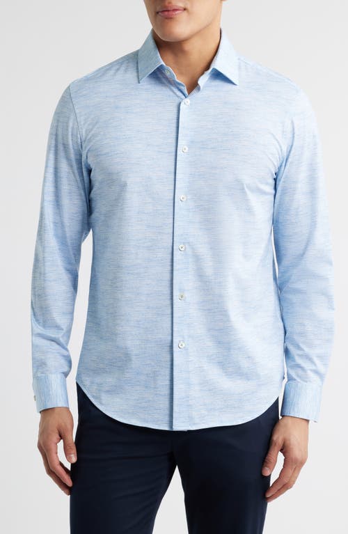 Bugatchi James Ooohcotton® Space Dye Button-up Shirt In Blue