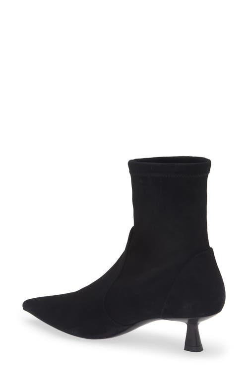 Stuart Weitzman Stuart Sculpt Pointy Toe Bootie 50 In Black