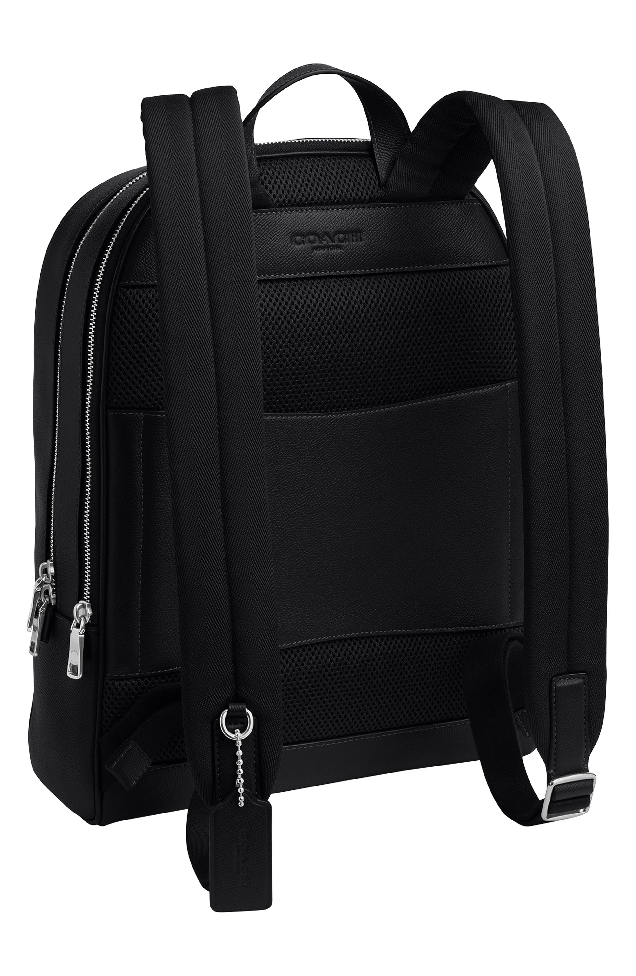 COACH Wade Leather Backpack, Alternate, color, 