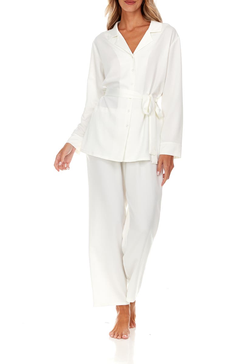 Flora By Flora Nikrooz Hazel Hammered Satin Pajamas, Alternate, color, 