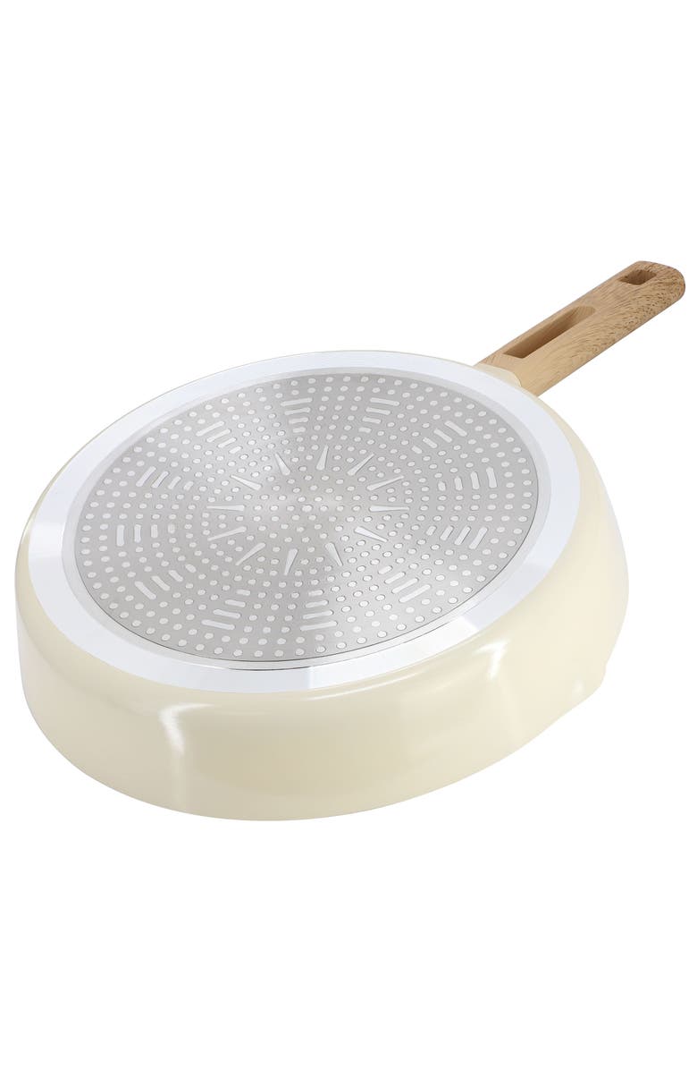 Gibson Home Marbleton Ceramic Nonstick Alumium 9.5 Inch Frying Pan, Alternate, color, White