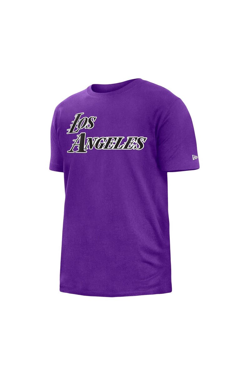 New Era Men's New Era Purple Los Angeles Lakers 2022/23 City Edition Brushed Jersey T-Shirt, Alternate, color, 
