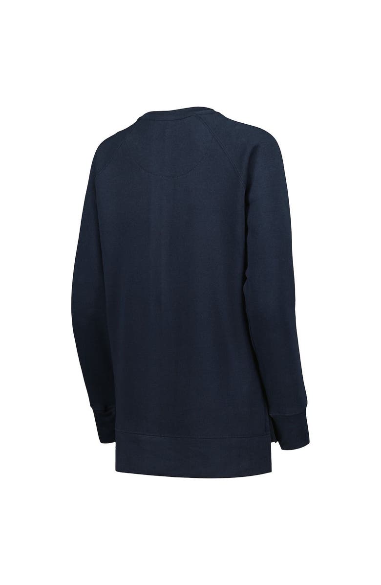 PRESSBOX Women's Pressbox Navy Penn State Nittany Lions Steamboat Animal Print Raglan Pullover Sweatshirt, Alternate, color, 