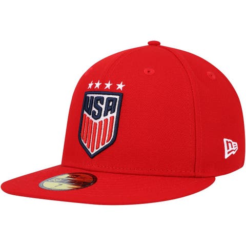 Men's New Era Red USWNT Team Basic 59FIFTY Fitted Hat