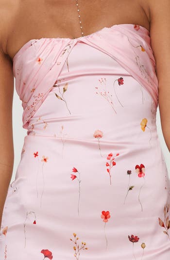 Irena Strapless Satin Minidress
