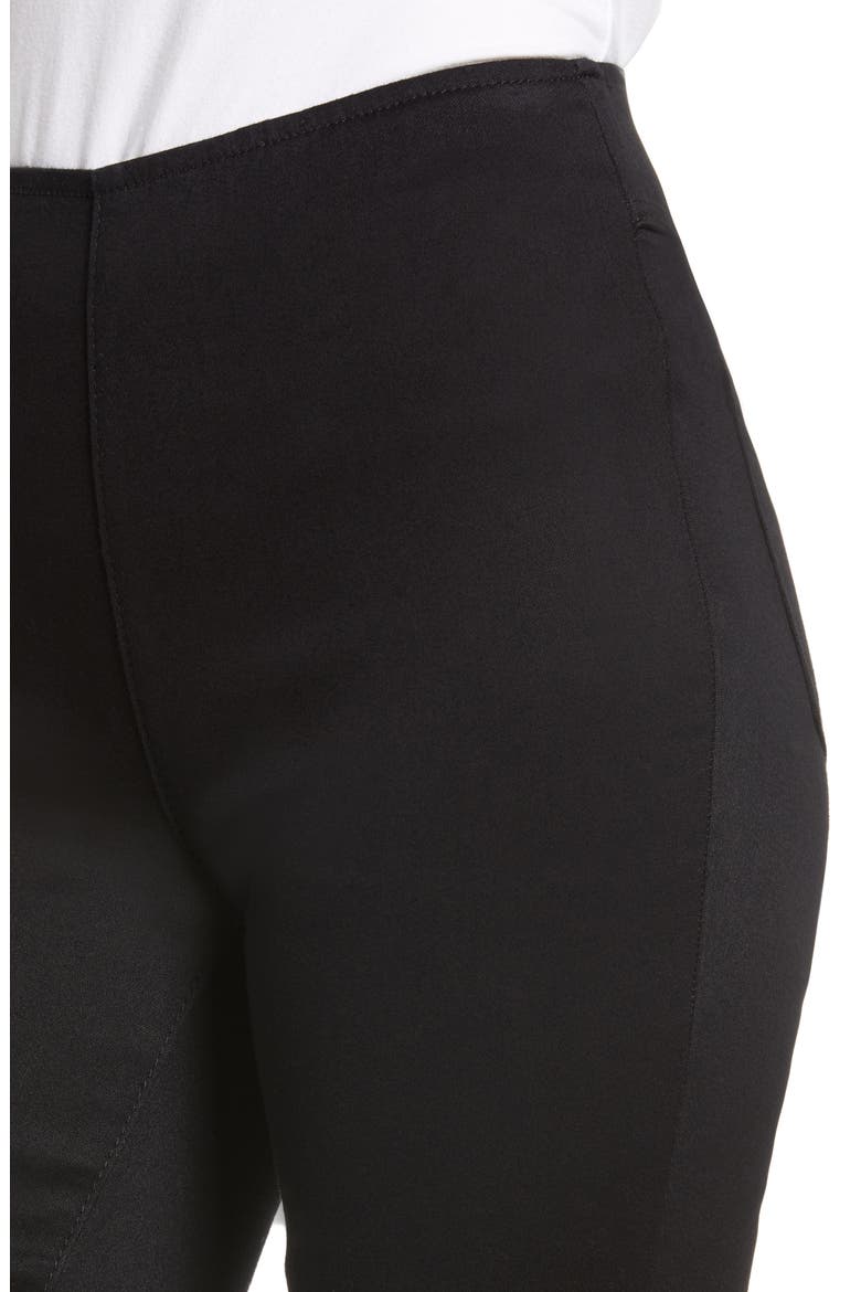 High Waist Pull-On Slim Bootcut Jeans, Alternate, color, BLACK
