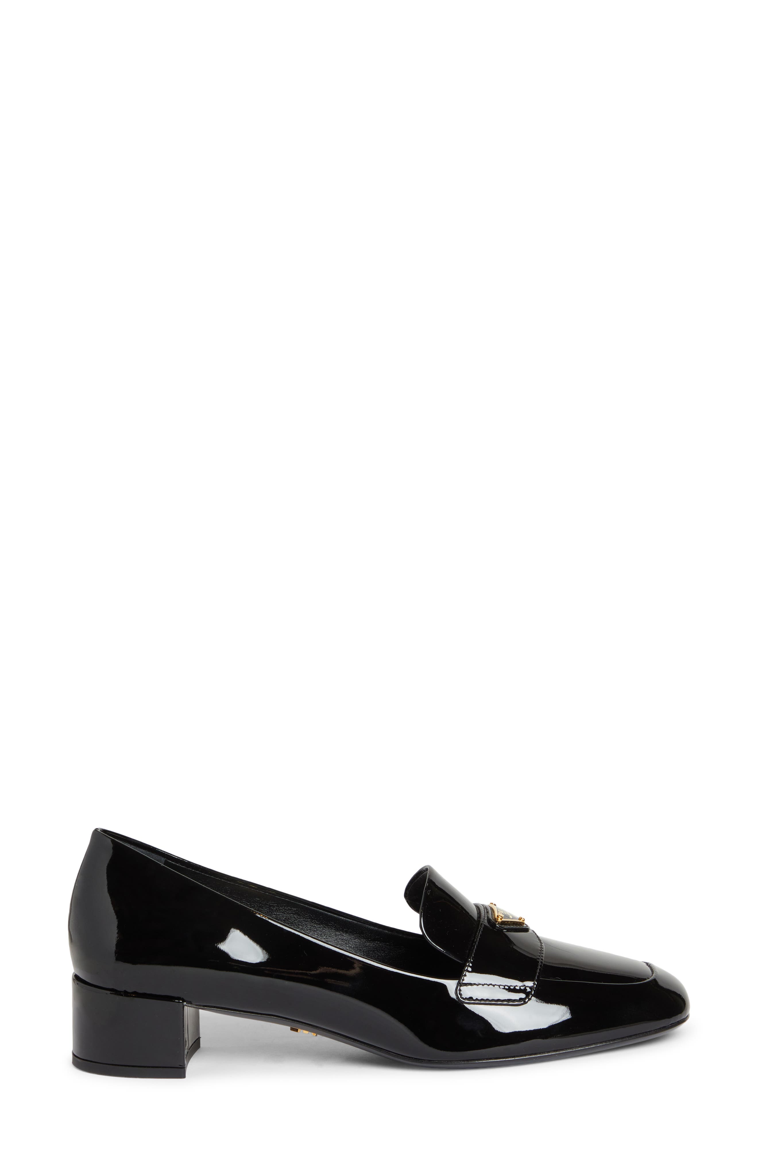 Prada Triangle Logo Loafer Pump, Alternate, color, 