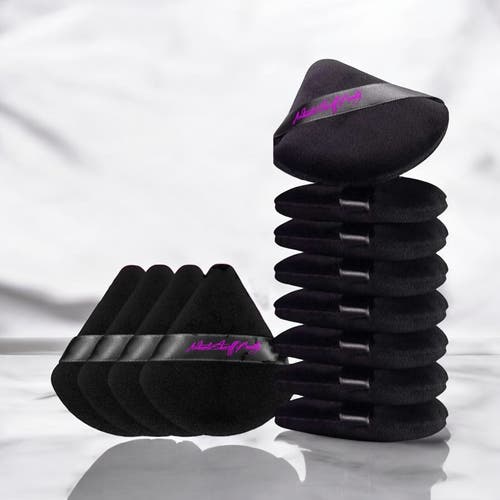 Ashunta Sheriff Beauty Black Velvet Hypoallergenic Makeup Puffs In Black