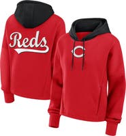 FANATICS Women's Fanatics Red Cincinnati Reds Oversized High Hip Legacy Fleece Pullover Hoodie
