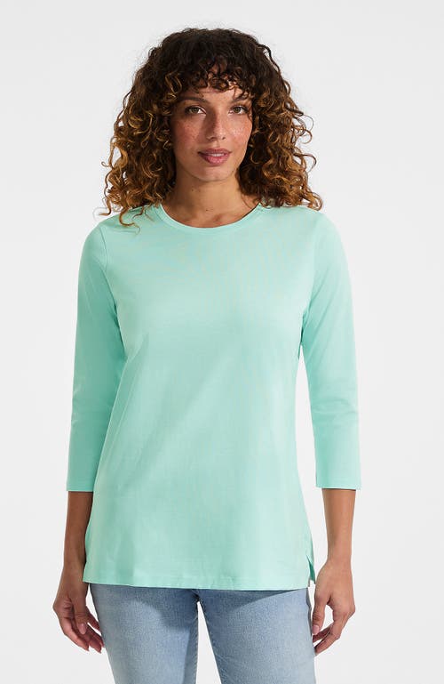 Lands' End 3/4 Sleeve Cotton Supima Tunic In Green