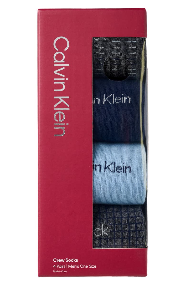 Calvin Klein 4-Pack Assorted Dress Socks, Alternate, color, Grey Assorted