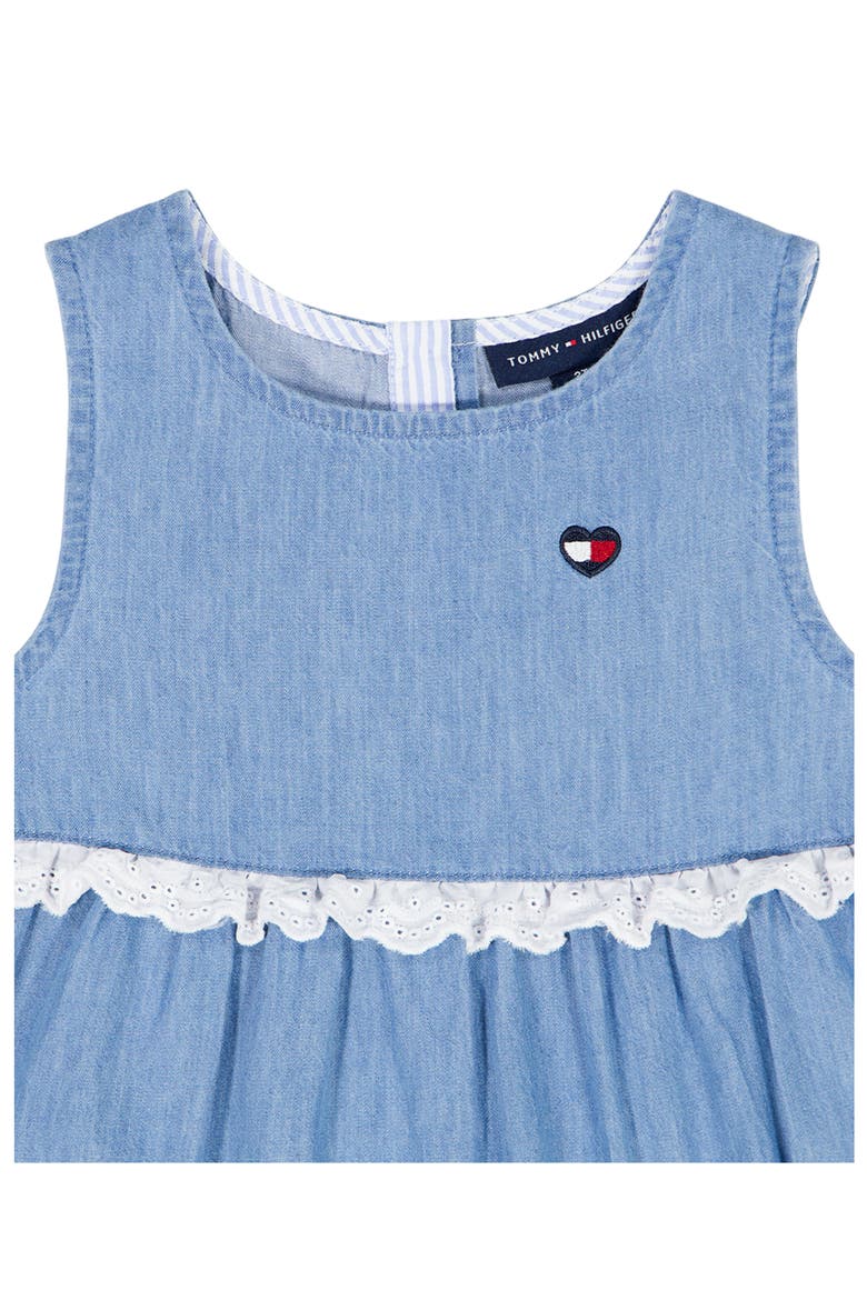 Tiered Denim Dress, Alternate, color, BLUE
