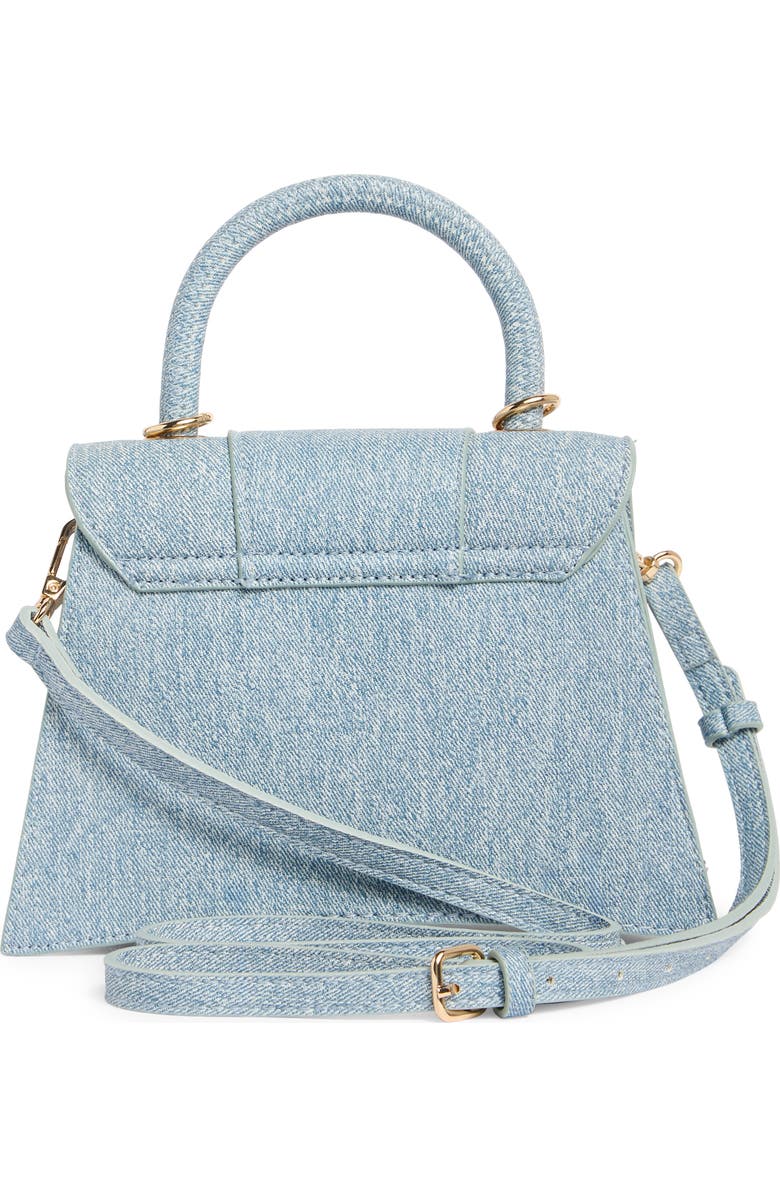 ALDO Lefteye Denim Top Handle Bag, Alternate, color, Light Denim