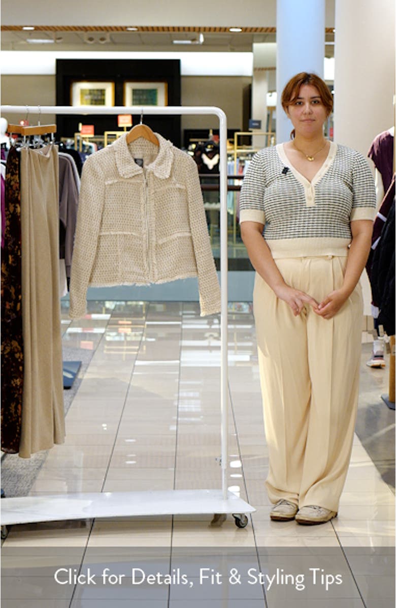 Fringe Detail Tweed Jacket, sales video thumbnail