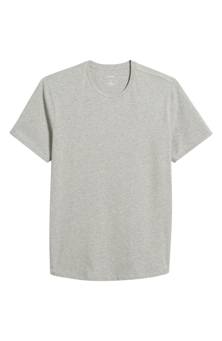 Open Edit Crewneck Stretch Cotton T-Shirt, Alternate, color, Grey Heather