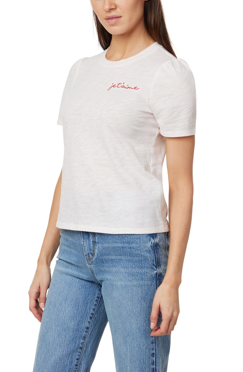 Kensie Je t'aime Embroidered T-Shirt, Alternate, color, Heavenly Pink