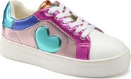 Kurt Geiger London Kids' Mini Luckson Heart Platform Sneaker
