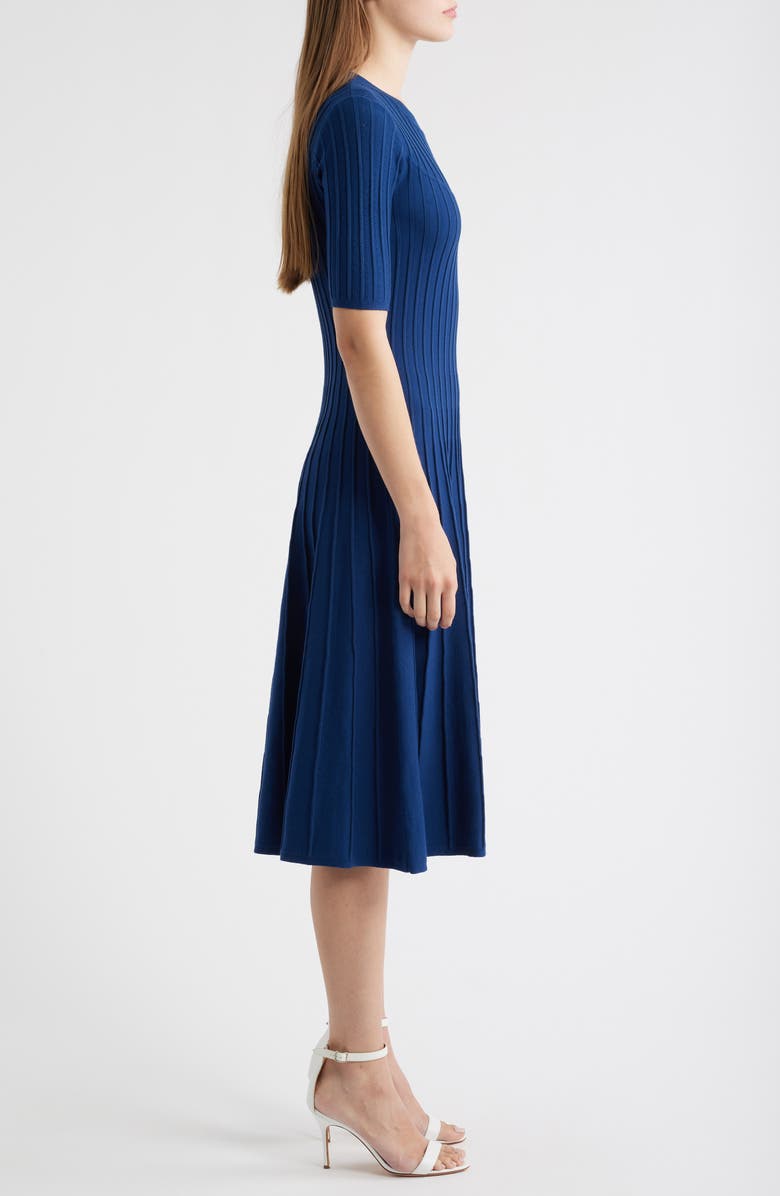 Elie Tahari The Wanda Fit & Flare Sweater Dress, Alternate, color, 