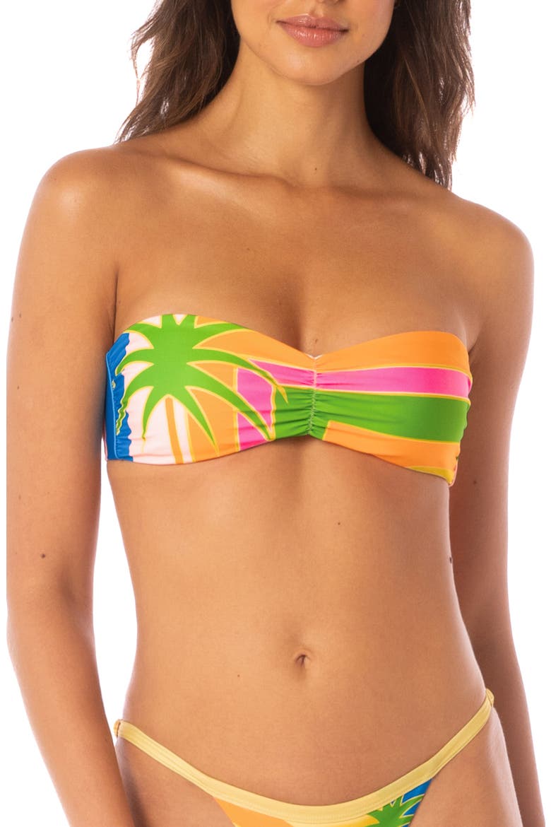 Famed Reversible Bandeau Bikini Top, Main, color, OPEN PINK