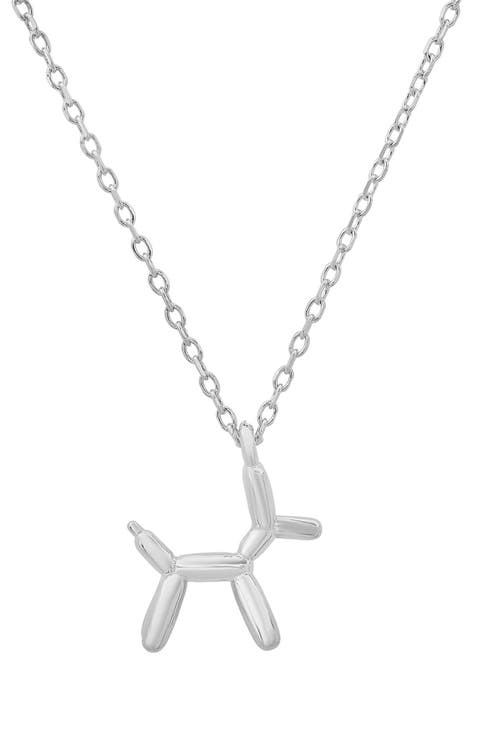 Balloon Dog Pendant Necklace