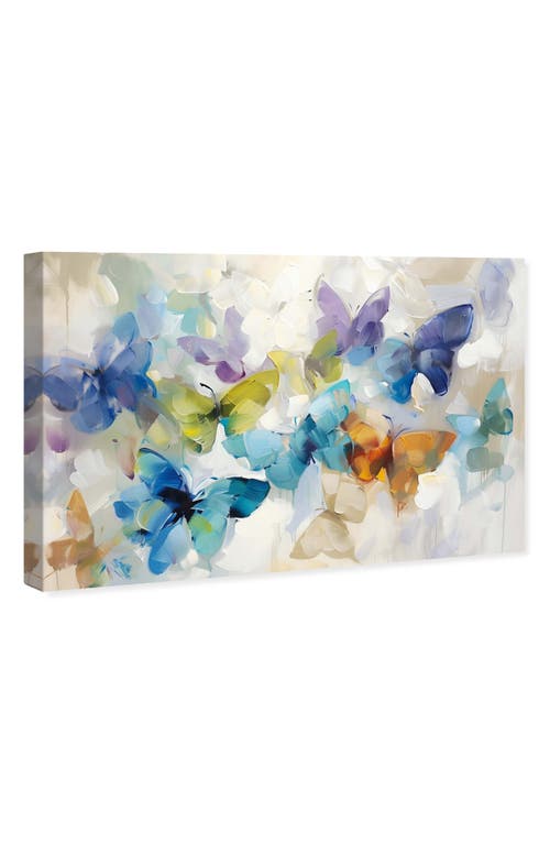 Wynwood Studio Fluttering Butterflies Canvas Wall Art In Purple