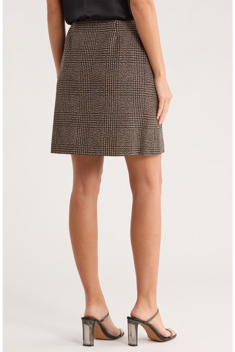 Plaid Skirt, Alternate, color, BLACK/ BEIGE MULTI